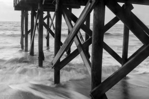 Pier in Black and White by Laura Hardesty